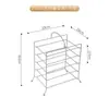 Bandeja Rectangular de Acero Inoxidable 304 Estante de Almacenamiento Estante Lateral para Hot Pot Comercial Estante de Almacenamiento para Preparación de Alimentos de Múltiples Capas
