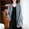 Chal, bufanda, capa, suéter para mujer, chaqueta cárdigan de punto, cálido, de manga larga, estilo murciélago, 100% lana