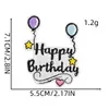 Adesivo Bordado Feliz Aniversário Infantil Transfronteiriço Decoração de Festa Aplique Acessórios de Roupa Bordado de Computador Zhang Zi Desenho Animado