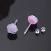 Pendientes de resina de rosa azul transparente exquisitos simples dulces no alérgicos pendientes moda accesorios para orejas versátiles