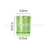 En stock de fábrica Portavelas de Vidrio para Aromaterapia Portavelas Regalo de Cumpleaños Decoración Copa de Vidrio para Velas Rojo Dorado Galvanizado
