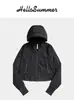 Ropa Ligera Corta de Protección Solar para Mujer, Talla Pequeña, Chaqueta de Protección Solar con Ceñidor en la Cintura, Protección UV para Exteriores, Nueva Ropa de Protección Solar de Seda de Hielo