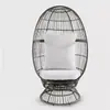 Ocio al aire libre balcón Nido de pájaro sofá mesa y silla pequeños Decoración de lugar escénico B&B ratán ratán silla sofá cama de ratán individual doble