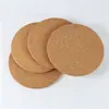 Posavasos Redondos de Corcho con Adhesivo, Cuadrados Autoadhesivos de Corcho con Adhesivo, Artesanías de Cerámica, Almohadillas Aislantes del Calor Antideslizantes