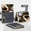 Aplicável para capa de telefone Apple Duo com película e tampa flip integrada iPhone Duo dobrável anti-queda cor pura capa de couro de alta qualidade