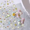 Populares calcomanías para uñas mini de colores 3D amarillas, esmalte de uñas azul, esmalte de uñas rosa, calcomanías decorativas para uñas al por mayor