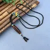 Collar de Cuenta Dzi de Nueve Ojos Vintage, Colgante de Cadena para Suéter de Ágata Antigua Estilo Étnico de Xizang, Suministro al por Mayor