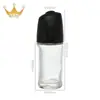 Fábrica em estoque atacado novo frasco roll-on 50ml frasco de bolinha para caminhada loção corporal desodorante frasco de vidro tampa com grânulos de massagem