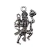 16x32mm 2.6g Plata Antigua DIY Aleación de Zinc Accesorios para Joyería Colgante Pequeño Colgante de Dios Indio