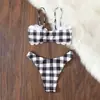 Traje de Baño Bikini Exportación 2026 Nuevo Estilo Europeo y Americano Sexy Traje de Baño de Dos Piezas Amazon Bikini de Playa Triángulo de Cintura Alta