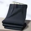 Pantalones Casuales para Hombre de Lujo Ligero Verano Delgados Pantalones de Negocios Pantalones Vaqueros para Hombre Caída Anti-arrugas Pantalones de Traje Caída Pantalones para Hombre