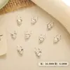 Decorações Coloridas para Nail Art com Strass, Cabeça de Touro de Metal, Pássaro, Strass em Formato de Coração, Liga Metálica 3D Acessórios de Unha Vestíveis Atacado