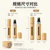Frasco recarregável de bambu e madeira para perfume transfronteiriço, enchimento direto pelo fundo, 5ml/8ml, borrifador de névoa fina portátil, frasco vazio de amostra de alta qualidade