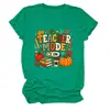 Modo profesor en Amazon eBay estación independiente moda casual retro camiseta de mujer cuello redondo manga corta