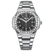 Reloj para Hombre Granada de Mano Mecánico No Automático con Diamantes Nautilus Calendario Reloj de Cuarzo Modelo Caliente de Comercio Exterior