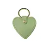 Llavero de Metal Multicolor de Celebridad de Internet Creativo Cool Lindo Corazón de Cuero Vacuno Saffiano Llavero diy Regalo Femenino