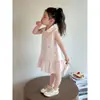 Vestido de Verano para Niñas 2026 Nuevo Vestido Polo Bordado Infantil para Niñas Pequeñas, Hermoso Vestido Casual para Niñas