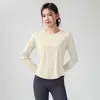 Top Deportivo Holgado de Secado Rápido para Mujer 2025 Nueva Ropa de Yoga Camiseta de Manga Larga Transpirable Aspecto Adelgazante Ropa para Correr Fitness
