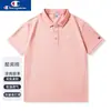 Camisa polo de algodão 220g com bordado graffiti Champion, novo estilo de verão para homens e mulheres, camiseta casual esportiva com gola polo