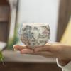 Juego de Té Kung Fu Camelia con Taza Maestra Gaiwan, Juego de Té Esmaltado, Tazón de Té Gaiwan Sancai, Taza de Té de Cerámica, Taza Huevo de Dragón