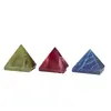 Adornos de Pirámide de Cristal Natural de 3CM Piedra Original Mineral Pulido Estándar Piedra de Energía Torre de Cuatro Lados Adornos de Decoración para el Hogar