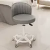 Taburete giratorio de altura ajustable con ruedas, taburete redondo con respaldo, silla de maquillaje, taburete de peluquería, taburete de tocador, tocador