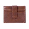 Hengsheng - Tarjetero pequeño para hombre, cartera para licencia de conducir, monedero corto, tarjetero de cuero mate fino con cremallera