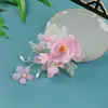 2026 Nuevo Original Estilo Antiguo Hecho a Mano Rosa Claro Flor de Hada Hanfu Accesorio para el Cabello Pasador Estilo Chino Flor en Relieve Adorno para el Cabello