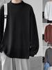 Camiseta de Cor Sólida com Manga Longa Moda Masculina Outono e Inverno Gola Alta Meio Camiseta Básica Moda Outono Amantes do Ins Camisa Base Top