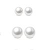 Pendientes de perlas de aleación de titanio G23, populares, sencillos, con hebilla de mariposa y perlas redondas que combinan con todo, joyería de moda.