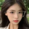 Nuevas Gafas Coreanas de Alta Gama con Gradiente Que Se Pueden Usar con Gafas para Miopía, Luz Azul Anti-Reflejo, Artefacto para No Usar Maquillaje, Montura Pequeña