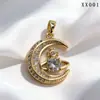 Colgante Único Exquisito Versátil Cobre Microincrustado Circonita Planeta Colgante Nuevo Diseño Collar Accesorio Hecho a Mano