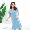 Camisón de Verano para Mujer Estilo Coreano Primavera y Otoño Estudiante Ropa de Casa Lindo Dibujo Animado Delgado Manga Corta Holgado Pijama de Maternidad Verano
