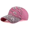 Sombrero Primavera y Verano Nueva Gorra de Béisbol para Mujer Cuatro Flores Diamante Gorra con Visera Estilo Coreano Aplique Sombrero para el Sol Dropshipping
