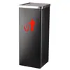 Cubo de basura de acero inoxidable Cubo de basura vertical para vestíbulo Centro comercial Hotel Cubo para cáscaras de fruta Tapa abatible Tapa de vaivén Cubo de basura para exteriores