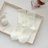 TikTok Mesmo Estilo/Estrela de Cinco Pontas Meias Femininas Outono e Inverno Meias de Tubo Médio Design de Moda Coreano Sense Meias de Pilha Personalizadas