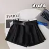 Verano 2024 Nuevo Estilo Coreano Diseño de Chica Popular Sentido del Diseño Costuras Cintura Alta Adelgazante JK Pantalones de Falda Corta Estilo Académico Falda Plisada para Mujer