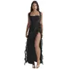 Ropa de Mujer Transfronteriza Estilo Nuevo Sexy Hueco Encaje Vestido Europeo y Americano Amazon Comercio Exterior Malla Encaje Transparente Sexy Vestido