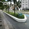Banca combinada de terrazo hecha a medida para el lado del árbol, juego de bancas de ocio para el lado del árbol a juego con piedra artificial para turismo cultural
