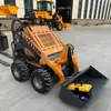 Cargadora compacta con ruedas personalizada, Cargadora de ingeniería para exportación, Bulldozer oruga multifuncional