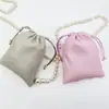 Bolsas para Joyería de Piel de Cordero, Accesorios para Joyería, Cables de Datos, Baterías Portátiles, Bolsas Personalizadas a Prueba de Polvo, Disponibles en Múltiples Colores
