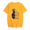 En un mundo distintivo estampado creativo de media piña camiseta de manga corta para hombre y mujer algodón poliéster AliExpress