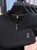 Sudadera popular de moda para hombre de manga larga, top con cremallera y cuello redondo para moda de otoño, camiseta básica de moda, camiseta de manga larga