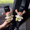 Almohadilla de hombro para cinturón de seguridad de oso lindo, protector creativo anti-estrangulamiento para cinturón de seguridad, accesorio interior de coche