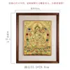 Buda Yuan Hui Buda Mãe Verde Figura Pintada à Mão Thangka Pintura de Parede Xizang Mineral Nepal Cartão Dourado Pintura Dourada Pintura Decorativa para Sala de Estar