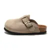 RUIZUSTOCK Ruizu Chinelos de Cortiça Outono e Inverno Infantil Sapatos de Praia de Couro Genuíno para Meninos e Meninas Couro de Vaca Fosco
