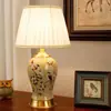 Venta Directa de Fábrica Lámpara de Mesa Cerámica para Dormitorio, Sala de Estar, Estudio, Mesita de Noche, Lámpara de Mesa de Gama Alta, Lámpara de Mesa de Exportación Estilo Europeo y Americano