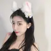 Faixa de cabelo de pelúcia com orelhas de gato fofas Headband feminina para foto Presilha de cabelo com orelhas Acessórios de cabelo moda