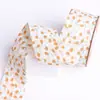 Cinturón de doble cara con estampado floral, lazo, material para accesorios de pelo DIY, ropa, sombrero de paja, caja de regalo, cinta de regalo con estampado de flores