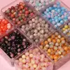 8-12mm Cor Dupla Furo Reto Contornado Contas Resina Acessórios Artesanal DIY Pulseira Colar Contas Material para Contas